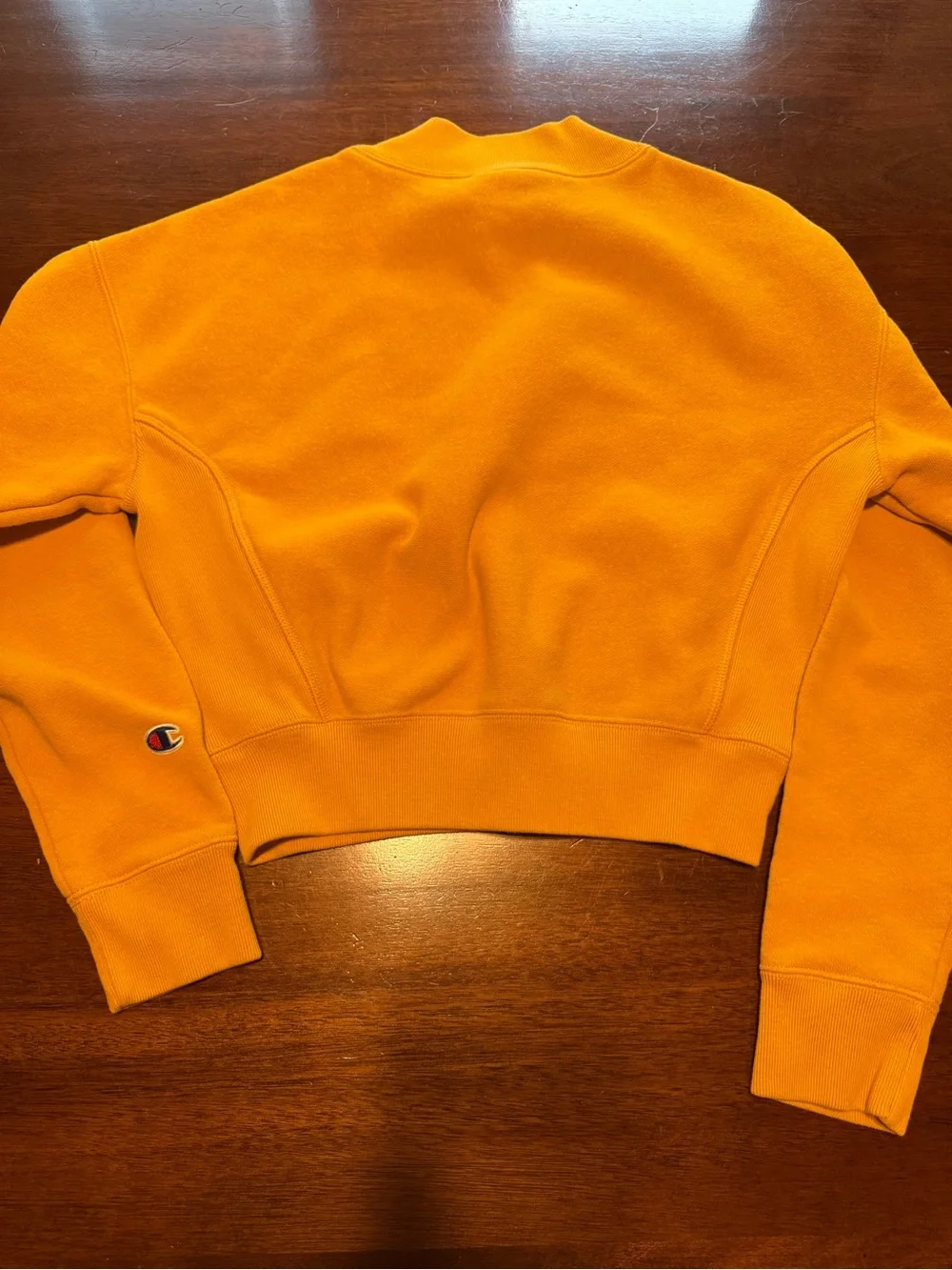 Champion Women's Mustard Mock Neck Sweatshirt